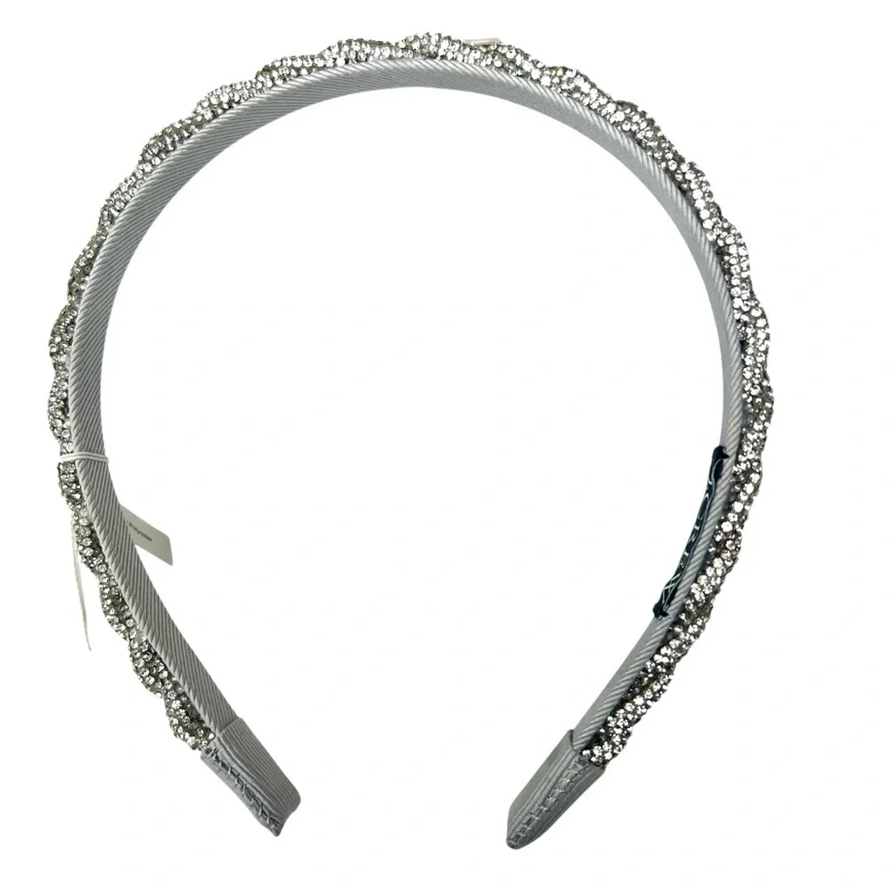 J.Crew Skinny Braided Crystal Headband